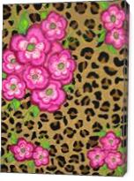 Floral Leopard Print - Gallery Wrap
