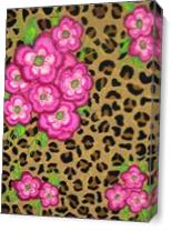 Floral Leopard Print - Gallery Wrap Plus