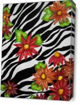 Floral Zebra Print - Gallery Wrap Plus