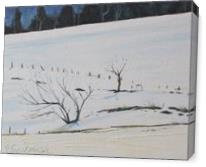 Across A Snowy Field - Gallery Wrap