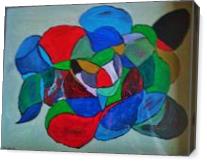 Modern Abstract Molecules - Gallery Wrap