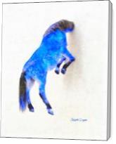 Walled Blue Horse - Gallery Wrap