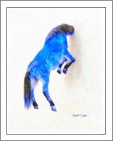 Walled Blue Horse - No-Wrap