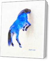 Walled Blue Horse - Gallery Wrap Plus