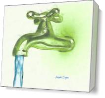 Water Tap A As Canvas