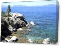 Blue Waters Lake Tahoe As Canvas