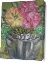Flowers In A Vase As Canvas