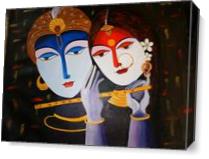 Radha And Krishna As Canvas