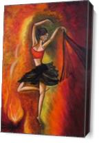 Sizzling Dance As Canvas