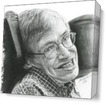 A Timeless Smile “Stephen Hawking“ As Canvas