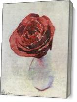Rose With Texture I As Canvas