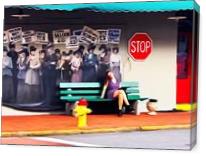 Savanna Bus Stop Art - Gallery Wrap