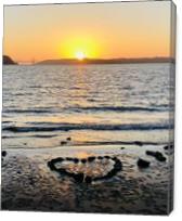 Heart At Sunset - Gallery Wrap