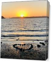 Heart At Sunset - Gallery Wrap Plus