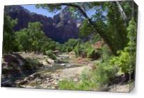 The River In Zion As Canvas