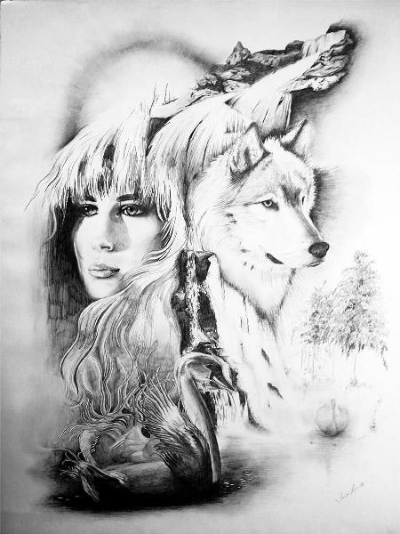 Lady And Wolf