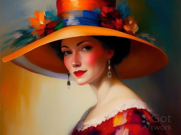 Lady With Big Hat