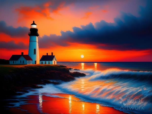 Vibrant Lighthouse
