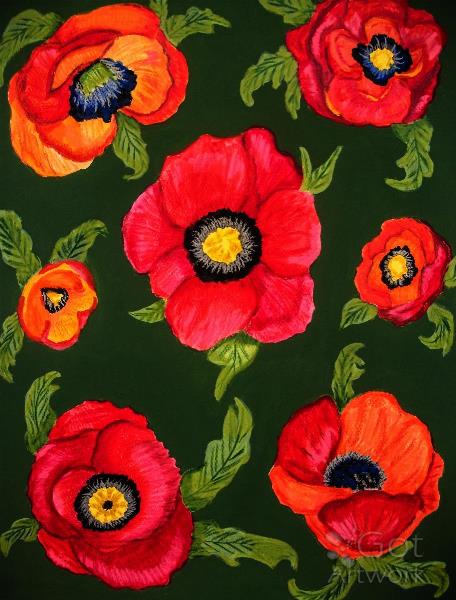Fiery Poppies