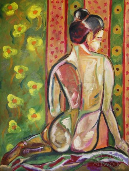 Mujer Sobre Flores