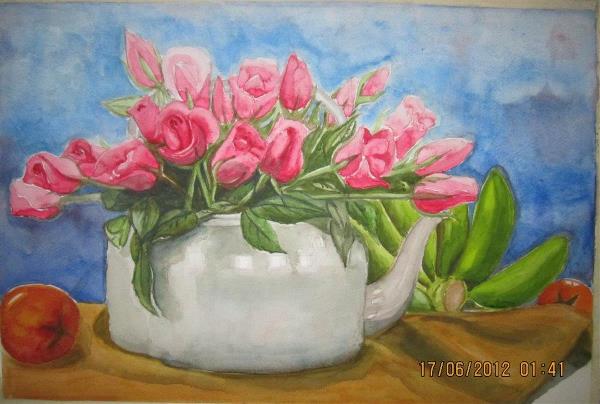 Roses and  Kettle