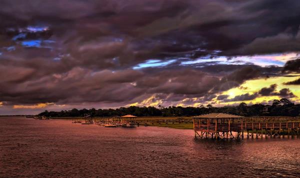 Sun Setting Over The Ashley River