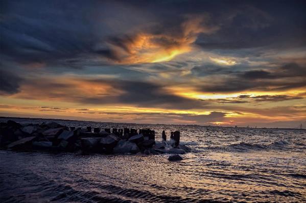 Sunset Over Charleston Harbor