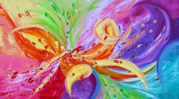 Abstract Floral Pop Art By Julia Apostolova