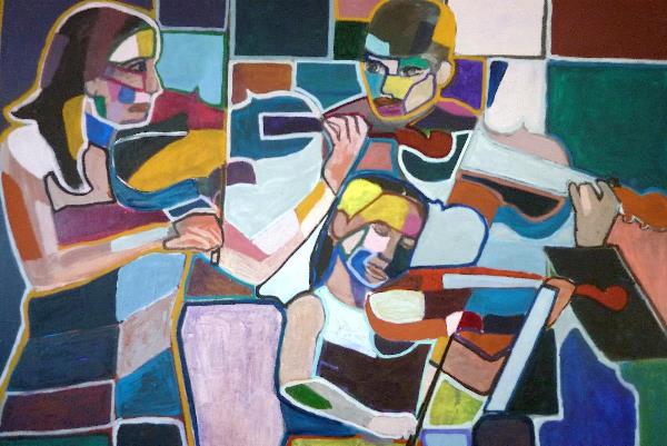 Three Musicians On Stage