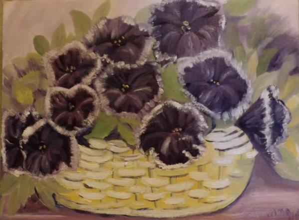 Ruffled Purple Petunias