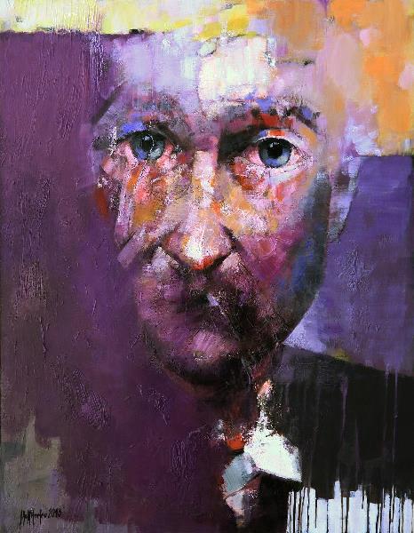 Portait 5 Acrylic On Canvas 90z70 Cm