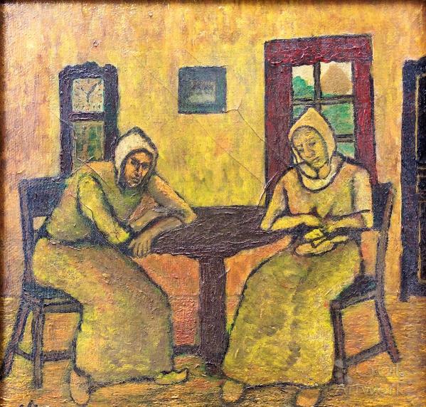 Pensive (signed 'Vincent' On The Left Bottom)