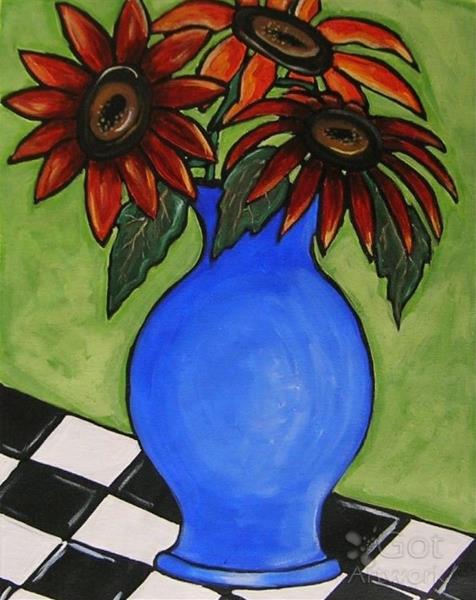Red Sunflowers