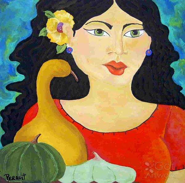Senorita With Gourds