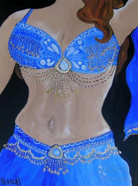 Belly Dancer In Blue