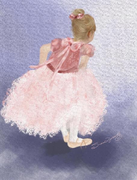 Child Ballerina Awaiting The Moment_by Susan Lipschutz