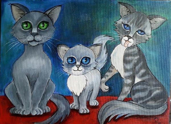 Blue Cat Family