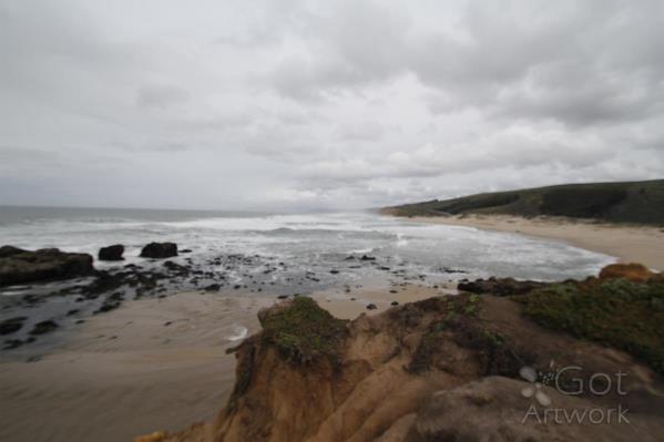 Cold Wet Day At The Beach