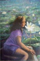 Girl In The Water Lilies
