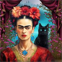 Frida Kahlo With The Cat