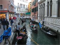 Gondolas On Venice Canal