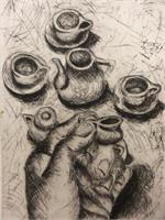 “Tiny Tea Set“ Artist Print
