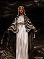 Black White Mary As Framed Poster