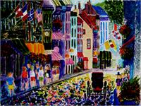 Quebec Street Screen As Greeting Card