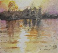 SUNSET ON THE RIVER TISA No. 1