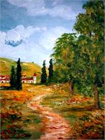 Country Road As Greeting Card