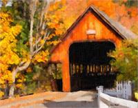 Fall At The Covered Bridge WC