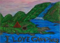I Love Camping As Framed Poster