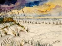 Destin Beach Painting Art Print As Framed Poster