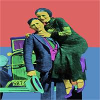 Bonnie And Clyde Pop Art As Poster